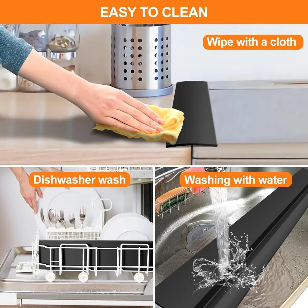 Silicone Stove Gap Covers (2-Pack) — Stop Crumbs Between Stove and Counter