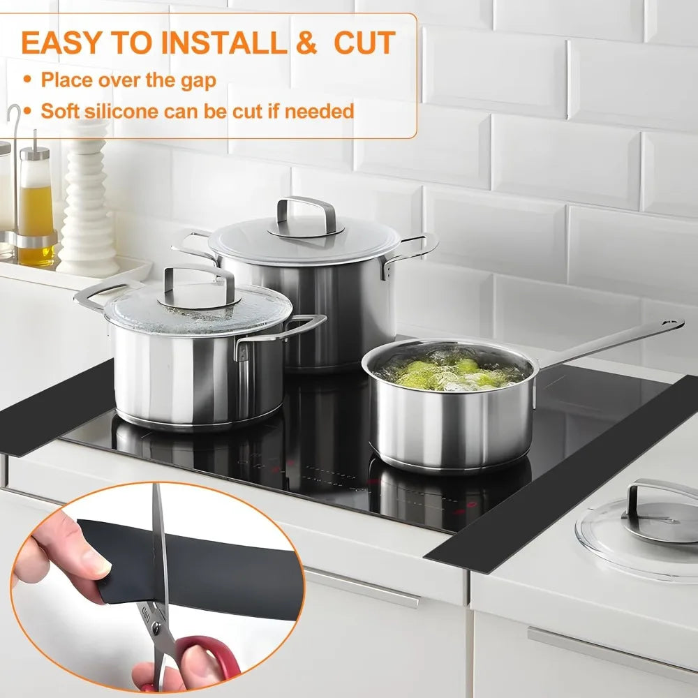 Silicone Stove Gap Covers (2-Pack) — Stop Crumbs Between Stove and Counter